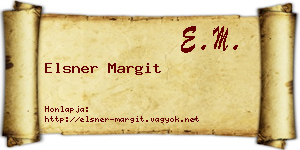 Elsner Margit névjegykártya